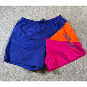 Umbro Shorts Vintage Multicolor Adult Size Medium M Made In USA Thigh Logo